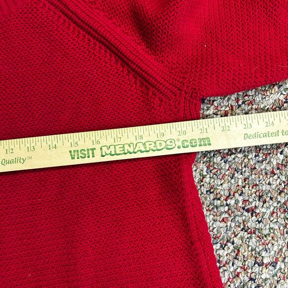 Talbots Women's Red Lambswool Blend Crewneck Long Sleeve Sweater Size L - Picture 9 of 10